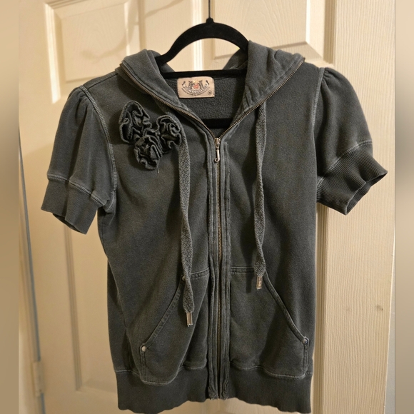 Juicy Couture | Vintage grey Short Sleeve Hoodie. ASO Gilmore Girls Rory. - Picture 5 of 13